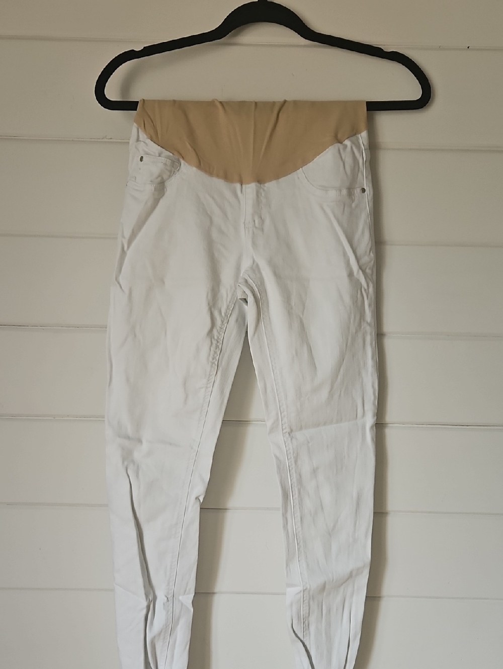 Indigo Blue White Maternity Skinny Jeans (S)